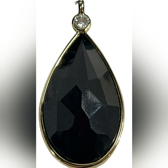 SOLD-KATE spade Black and Gold Crystal Accented Necklace - Picture 11 of 14